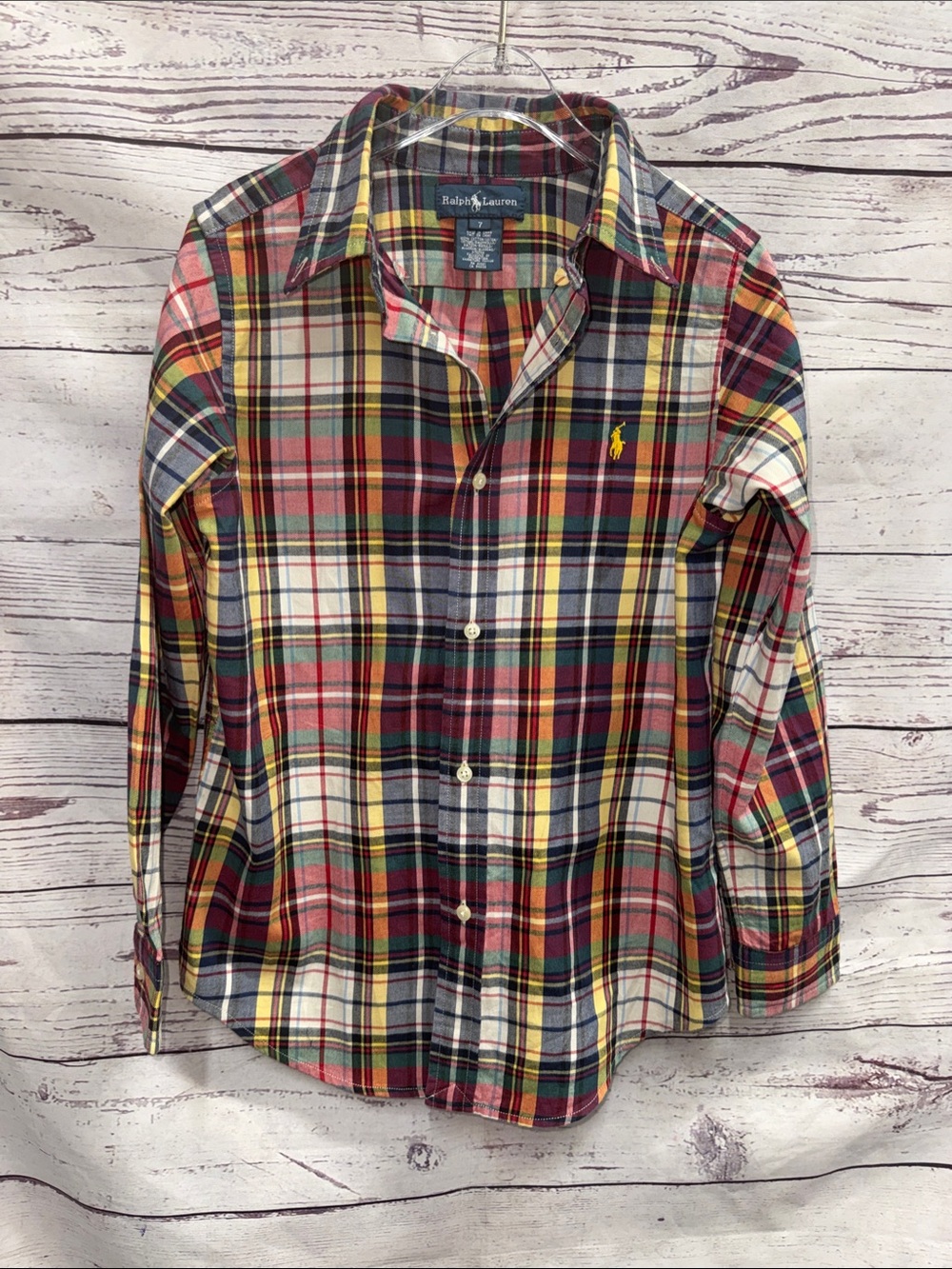 Polo by Ralph Lauren Multicolor Plaid Button-Down Shirt Size 7